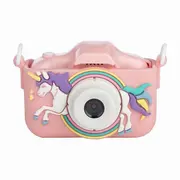 Aparat foto digital pentru copii, Free2Play, Cu functie selfie, Cadre distractive, Cu 6 filtre, Unicorn BYN86908