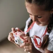 Aparat foto digital pentru copii, Free2Play, Cu functie selfie, Cadre distractive, Cu 6 filtre, Unicorn BYN86908