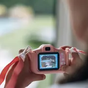 Aparat foto digital pentru copii, Free2Play, Cu functie selfie, Cadre distractive, Cu 6 filtre, Unicorn BYN86908