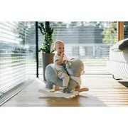 Balansoar, Free2Play, Max the Bear, Cu sa confortabila cu spatar, Din lemn, 18 luni+, Blue BYN83471