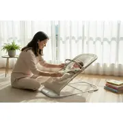 Balansoar, Jane, Baluu, Pliabil, Cu bara de jucarii si spatar reglabil in 3 pozitii, Conform cu standardul european de siguranta EN 12790:2023, Iris BYN8420421087718