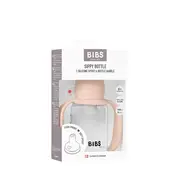 Bibs - set biberon tip sippy cup pp 150 ml cu cioc din silicon și sistem antipicurare, blush bbb50211244