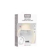 Bibs - set biberon tip sippy cup pp 150 ml cu cioc din silicon și sistem antipicurare, ivory bbb50211216