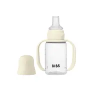 Bibs - set biberon tip sippy cup pp 150 ml cu cioc din silicon și sistem antipicurare, ivory bbb50211216