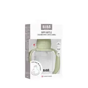 Bibs - set biberon tip sippy cup pp 150 ml cu cioc din silicon și sistem antipicurare, sage bbb50211250