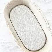 Cearceaf cu elastic, MimiNu, Premium, Pentru landou, carucior si cosulet, Dimensiune 80x35 cm, Din bumbac certificat Oeko Tex Standard 100, Meadow BYN6426972031301