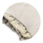 Cosulet bebelus, MimiNu, Premium, Pentru dormit, Baby Nest 55 x 75 cm, Cu Volanase si dantela, Husa 100% bumbac, Din bumbac certificat Oeko Tex Standard 100, Grey BYN6426972031400