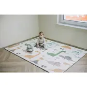 Covoras de joaca, FreeON, Magic Dino, Cu doua fete, Pliabil, Protectie impotriva loviturilor, 200 x 150 cm, Cu Imprimeu pe ambele parti, 0 luni+, Multicolor BYN85680