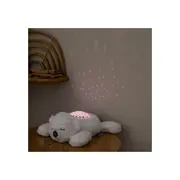 Lampa de veghe, Nattou, Cu proiectii, melodii si sunete albe, 5 sunete, 3 culori, Leduri care nu se incalzesc, Volum reglabil, Functie temporizator, Plusul se poate spala, 22x25x9 cm, Koala, Gri BYN875585