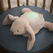 Lampa de veghe, Nattou, Cu proiectii, melodii si sunete albe, Leduri care nu se incalzesc, Volum reglabil, Functie temporizator, Plusul se poate spala, 22x25x9 cm, Iepuras, Bej BYN875622