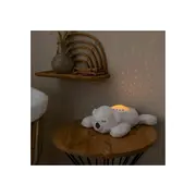 Lampa de veghe, Nattou, Cu proiectii, melodii si sunete albe, Leduri care nu se incalzesc, Volum reglabil, Functie temporizator, Plusul se poate spala, 22x25x9 cm, Iepuras, Bej BYN875622