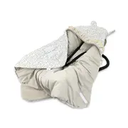 Paturica calduroasa, MimiNu, Premium, Pentru scoica, scaun auto/carucior, Cu volanas si dantela, Dimensiune 90x90 cm, Din Bumbac, Materiale certificate Oeko Tex Standard 100, Meadow BYN6426972031363