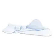 Prosop cu gluga, MimiNu, Mare, Cu volanas, Dimensiune 100x100 cm, Din bumbac si thermo fleece, Materiale certificate Oeko Tex Standard 100, Colectia Royal, Blue BYN6426972030908