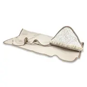 Prosop cu gluga, MimiNu, Premium, Cu volanas si dantela, Dimensiune 100x100 cm, Din bumbac si bambus, Materiale certificate Oeko Tex Standard 100, Meadow BYN6426972031264