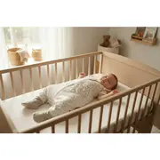 Sac de dormit, MimiNu, Premium, Cu picioruse, De iarna, Din bumbac certificat Oeko Tex Standard 100, Cu dantela si volan, 90 cm, S, Meadow BYN6426972031356