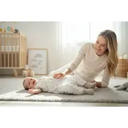 Sac de dormit, MimiNu, Premium, Cu picioruse, De iarna, Din bumbac certificat Oeko Tex Standard 100, Cu dantela si volan, 90 cm, S, Meadow BYN6426972031356