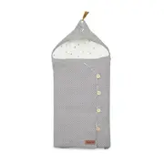 Sac de iarna cu gluga, Jane, Mims Plus, Pentru carucior si scoica auto, 88 x 43 cm, Inchidere cu nasturi si fermoar, Dim Grey BYN8420421079294