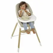 Scaun de masa evolutiv Woody, Jane, De la 6 luni la 8 ani, Din lemn, Husa lavabila, Conform cu EN 14988:2017 + A1:2020 si EN 17191:2021, Botanic BYN8420421089651