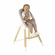 Scaun de masa evolutiv Woody, Jane, De la 6 luni la 8 ani, Din lemn, Husa lavabila, Conform cu EN 14988:2017 + A1:2020 si EN 17191:2021, Botanic BYN8420421089651
