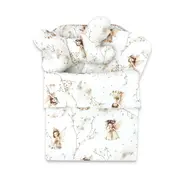 Set 4 in 1 Cosulet bebelus, MimiNu, Baby Cocoon 75x55 cm, Husa bumbac, Din bumbac certificat Oeko Tex Standard 100, Cu paturica 50x70 cm, Cu salteluta, Cu perna fluture, Fairy BYN6426972031189