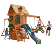 Spatiu de joaca din lemn de cedru kidkraft ridgeview deluxe clubhouse, complet echipat, pentru 9 copii - okekkf270855e