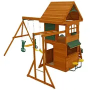Spatiu de joaca din lemn de cedru kidkraft ridgeview deluxe clubhouse, complet echipat, pentru 9 copii - okekkf270855e