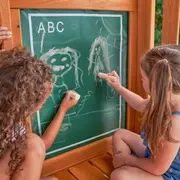 Spatiu de joaca din lemn de cedru kidkraft ridgeview deluxe clubhouse, complet echipat, pentru 9 copii - okekkf270855e