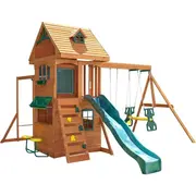 Spatiu de joaca din lemn de cedru kidkraft ridgeview deluxe clubhouse, complet echipat, pentru 9 copii - okekkf270855e