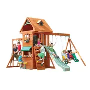 Spatiu de joaca din lemn de cedru kidkraft ridgeview deluxe clubhouse, complet echipat, pentru 9 copii - okekkf270855e