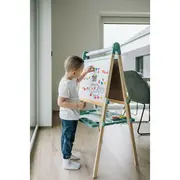 Tablita magnetica, Free2Play, 2 in 1, Cu litere si cifre , Din lemn, Conform cu standardul european de securitate EN71/123, 3 ani+, Multicolor BYN86397