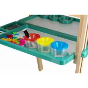 Tablita magnetica, Free2Play, 2 in 1, Cu litere si cifre , Din lemn, Conform cu standardul european de securitate EN71/123, 3 ani+, Multicolor BYN86397