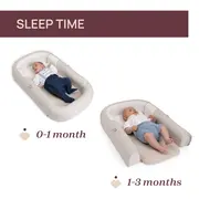 Babynest multifunctional 3 in 1 Chicco Mommy Pod, Natural 0 luni+ CHC8716639-8