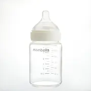 Biberon Anti-colici Mombella PPSU, 180 ml, cu Tetină Silicon S - Flux Lent (0-3 Luni) - Old Rose KRTM01835