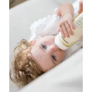 Biberon Anti-colici Mombella PPSU, 300 ml, cu Tetină Silicon L - Flux Rapid  (6-9 Luni) - Ivory KRTM01834