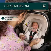 Carucior copii 3 in 1 Chicco Seety, cu scaun auto Kory Plus I-Size, Cloud (Gri), 0luni+ CHC8709756+8709856+8714645-8