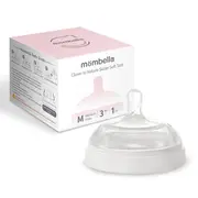 Tetină Anti-colici din silicon Mombella Breast Like, Flux Mediu (Mărimea M) - Ivory KRTM01853