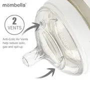 Tetină Anti-colici din silicon Mombella Breast Like, Flux Mediu (Mărimea M) - Ivory KRTM01853