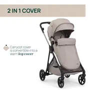 Carucior copii 3 in 1 Chicco Seety, cu scaun auto Kory Plus I-Size, Sandshell (Bej), 0luni+ CHC8709743+8709843+8714645-8