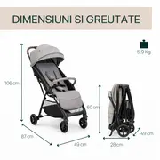 Carucior sport Chicco Glee, Sandshell (Bej), 0luni+ CHC8706843-8