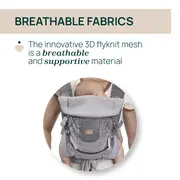 Marsupiu ergonomic multifunctional Chicco Airy Hip Fit 3 in 1, Pebble (Gri), 0 luni+ CHC8718812-8