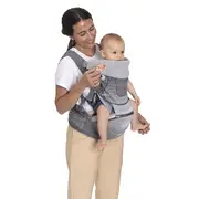 Marsupiu ergonomic multifunctional Chicco Airy Hip Fit 3 in 1, Pebble (Gri), 0 luni+ CHC8718812-8