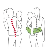 Marsupiu ergonomic multifunctional Chicco Hip Seat cu suport pentru sold, HazelWood (Bej), 0luni+ CHC79147-8_HAZELWOOD