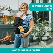 Marsupiu ergonomic multifunctional Chicco Hip Seat cu suport pentru sold, HazelWood (Bej), 0luni+ CHC79147-8_HAZELWOOD