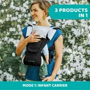 Marsupiu ergonomic multifunctional Chicco Hip Seat cu suport pentru sold, HazelWood (Bej), 0luni+ CHC79147-8_HAZELWOOD