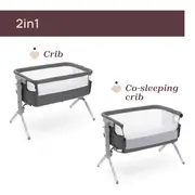 Patut pentru copii co-sleeping Chicco Next2Me Armonia, Carrara (Gri inchis), 0luni+ CHC8714243-8