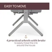 Patut pentru copii co-sleeping Chicco Next2Me Armonia, Steel (Gri deschis), 0luni+ CHC8714205-8