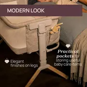 Patut pentru copii co-sleeping Chicco Next2Me Armonia, Steel (Gri deschis), 0luni+ CHC8714205-8