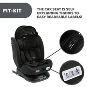 Scaun auto rotativ Chicco Unico EVO i-Size, BlackAir (Negru), de la nastere pana la 12 ani (40-150 cm) CHC8703172-8