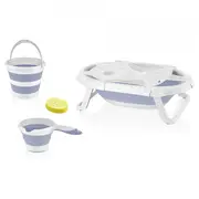 Set cadita pliabila de baie Babyjem, 5 piese (Culoare: Bleu) JEMbj_5963