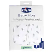 Set lenjerie din fibra bambus pentru  Chicco Baby Hug, Greenery, 0 luni+ CHC0112435-8